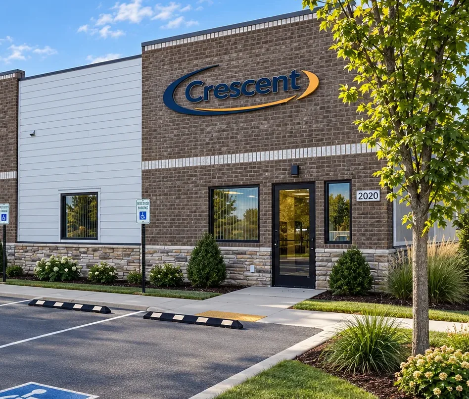 Crescent Manufacturing (Crescent Mfg., Inc.) machine shop building and sign in Murfreesboro, Tennessee